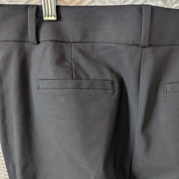Banana Republic Martin Fit Petite Black Wool Trousers Size 6P - Picture 6 of 9